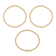 Initial P CZ Beaded Bracelet Set In 14K Gold Over Brass 0.12ctw