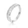 Baguette and Round White Topaz Sterling Silver Scalloped Design Band
Ring, 0.33ctw