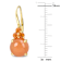 Orange Sapphire and Moonstone 14K Yellow Gold Earrings 9.9ctw