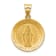 14K Yellow Gold Polished and Satin Miraculous Medal Hollow Pendant