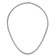 Rhodium Over Sterling Silver Polished 4mm Box 24 Inch Chain
