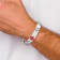 Stainless Steel Polished and Brushed Red Enamel 8.25-inch Medical ID Bracelet