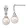 Rhodium Over 14K White Gold 7-8mm Round White Saltwater Akoya Pearl
0.03ctw Diamond Dangle Earrings