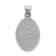 Rhodium Over 14K White Gold Our Lady of Guadalupe Semi-solid Oval Pendant