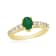 1.31ctw Emerald and Diamond Ring in 14k Yellow Gold