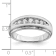 Rhodium Over 10K White Gold Lab Grown Diamond, SI1/SI2, G H I, Men's Ring