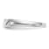Rhodium Over 14K White Gold Diamond Trio Ladies Wedding Band 0.05ctw
