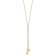14K Yellow Gold Polished Adjustable Y Drop Necklace