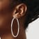 Rhodium Over 14k White Gold 2 3/8" Polished Tube Hoop Earrings