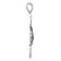 Rhodium Over Sterling Silver Polished Enameled Angel Fish Pendant