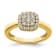 14K Yellow Gold Lab Grown Diamond SI1/SI2, G H I, Squared Halo Ring