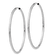 Rhodium Over 14k White Gold 1 15/16" Polished Endless Hoop Earrings