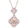 Morganite & Diamond 14K Rose Gold Quatrefoil Tiered Pendant 1.53ctw