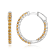 Yellow Citrine Platinum Over Sterling Silver Hoop Earrings