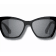 Chanel Black w Black Leather Arm Detail and "CC" Logo Frame/
Gray Lens Sunglasses