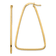14k Yellow Gold 1 3/4" Polished Large Triangle Dangle Hoop Earrings