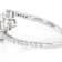 Moissanite Clover Bypass Ring In Platinum-Enhanced Sterling Silver