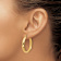 14k Yellow Gold 1 3/16" Diamond-Cut Hoop Earrings