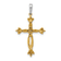 14k Two-tone Gold Diamond Cross Pendant