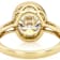 Bezel Set Oval Moissanite Solitaire Ring In 14K Gold Over Sterling Silver