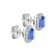 14K White Gold Rectangular Cushion Tanzanite and Diamond Earrings 5.51ctw