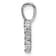 Rhodium Over 14K White Gold Lab Grown Diamond Letter T Initial Pendant