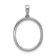 Rhodium Over 14K White Gold Diamond Letter O Initial Pendant