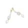 14K Yellow Gold Plating over Sterling Silver and Genuine Freshwater
Pearl Dangling and Drop Earrings