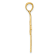 14K Yellow Gold Polished Claddagh Cross Pendant