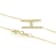 Sideways Initial H Necklace In Solid 14K Yellow Gold 18 Inch