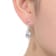 Pear Shape CZ Halo Drop Earrings In Sterling Silver