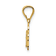 14k Yellow Gold Diamond-Cut and Textured I Love (Heart) Mommy Pendant