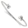 Sterling Silver Polished Knotted Ends Cuff Bracelet