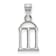 Rhodium Over Sterling Silver LogoArt University of Georgia Small Pendant