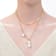 Pear Shape Freshwater Pearl Layered Necklace In 14K Gold Over Sterling Silver