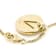 Cardano Initial V Pendant Necklace In 18K Gold Over Bronze