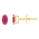 5x3mm Oval Ruby 14k Yellow Gold Stud Earrings