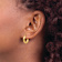 14k Yellow Gold 11/16" Round Tube Hoop Earrings