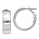 Rhodium Over 14k White Gold 3/4" Hoop Earrings