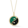Rachel Zoe Yin Yang Medallion Necklace with Malachite and Onyx Simulants
in 14K Gold Over Sterling Silver