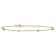 14K Two-Tone Polished Diamond-cut with 1-inch Extension Anklet
