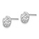 Rhodium Over 14k White Gold Diamond-Cut 8mm Sand Dollar Earrings