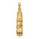 14k Yellow Gold Solid 3D Polished and Textured Snowboard pendant