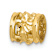 14k Yellow Gold Diamond-Cut Mini Plumeria Barrel Chain Slide Pendant