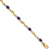 14k Yellow Gold and Rhodium Over 14k Yellow Gold Diamond and Oval
Sapphire Bracelet