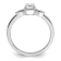 Rhodium Over 14K Gold Petite Rope Edge Cushion Diamond Ring 0.24ctw