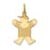 14k Yellow Gold Satin Boy with Hat Kid Charm