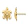 14K Yellow Gold Turtle Post Earrings