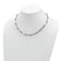 Rhodium Over 14k White Gold Polished Fancy Link Necklace