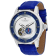 Christian Van Sant Men's Viscay White Dial, Blue Leather Strap Watch